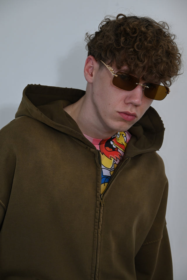 GETZYAGA HOODIE BROWN-GREEN