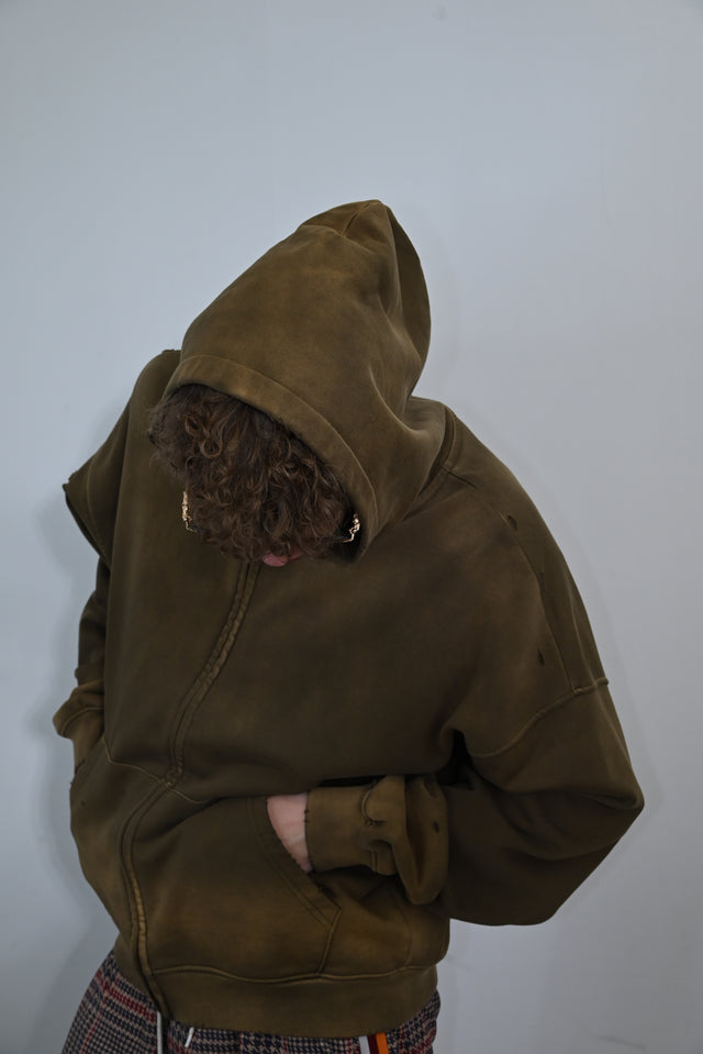 GETZYAGA HOODIE BROWN-GREEN