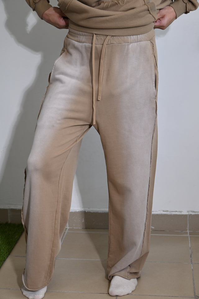 ZY Unisex ekskluzīvs vasaras komplekts dizaina izbalējušajā stilā, kafijas krāsā