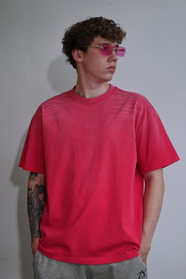 ZY Premium T-krekls firmas dizainā, 100% kokvilna, sarkanā krāsā
