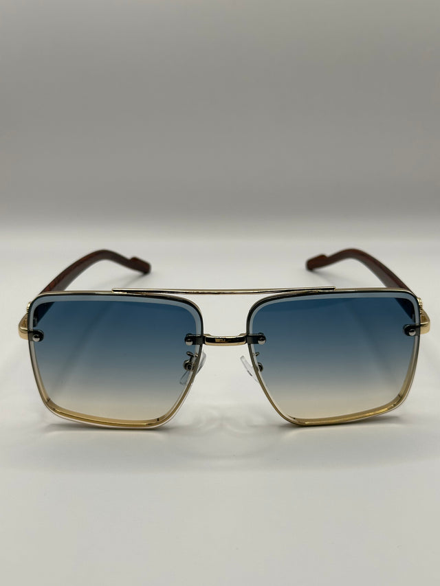 ZY WOOD GRADIENT LAKE BLUE