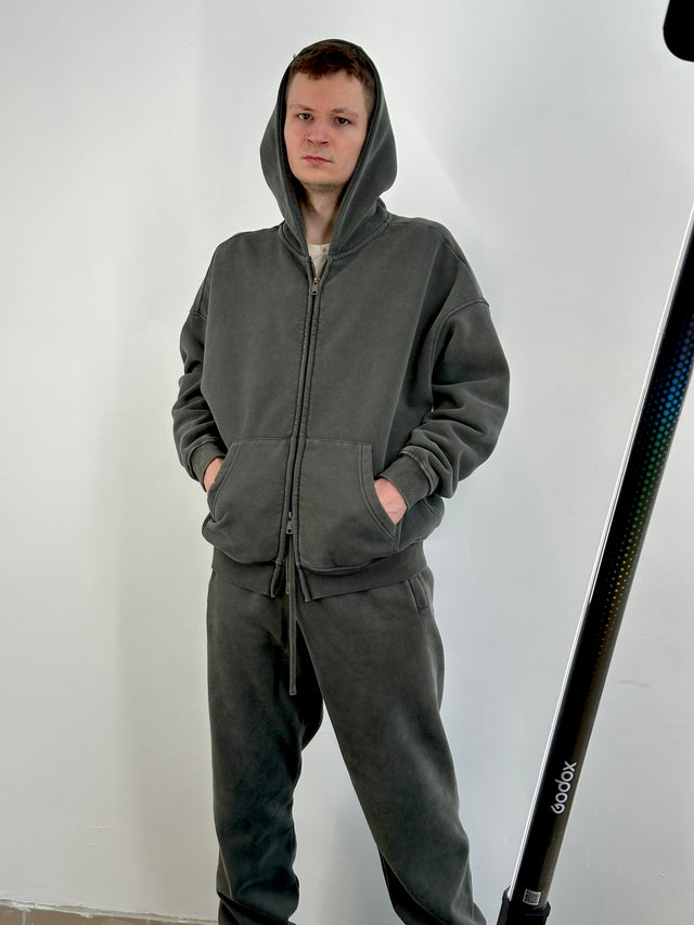 ZY LIMITED Dark Gray SET (ULTRA OVERSIZE) no logo