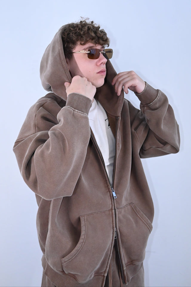 ZY LIMITED Brown SET (ULTRA OVERSIZE) no logo