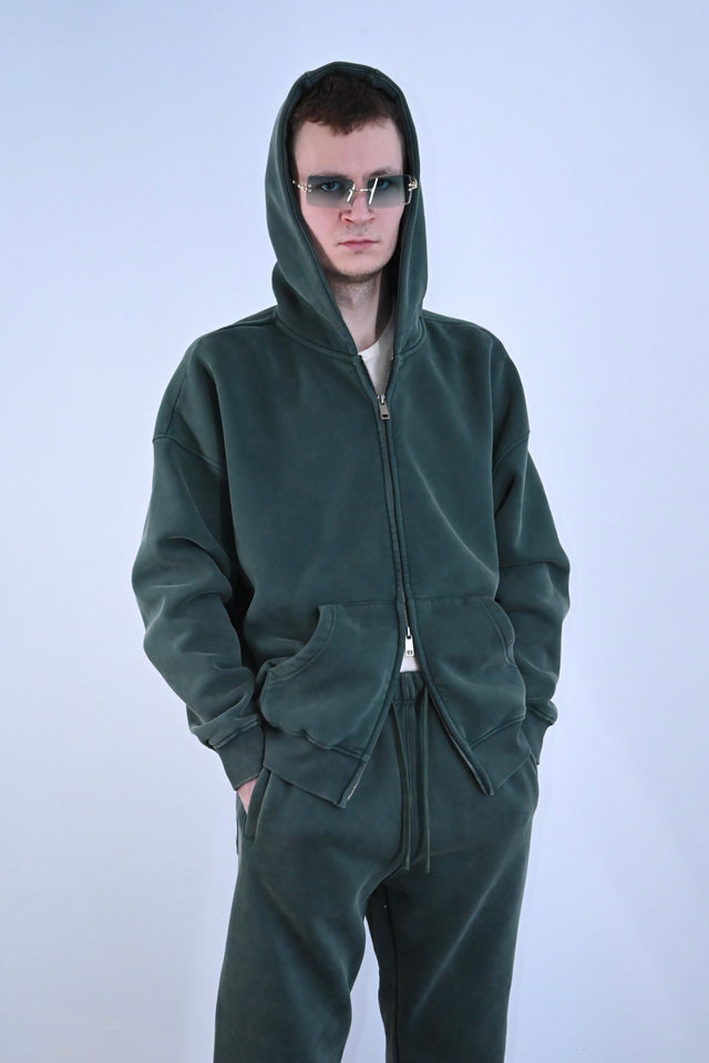 ZY LIMITED Dark Green SET (ULTRA OVERSIZE) no logo