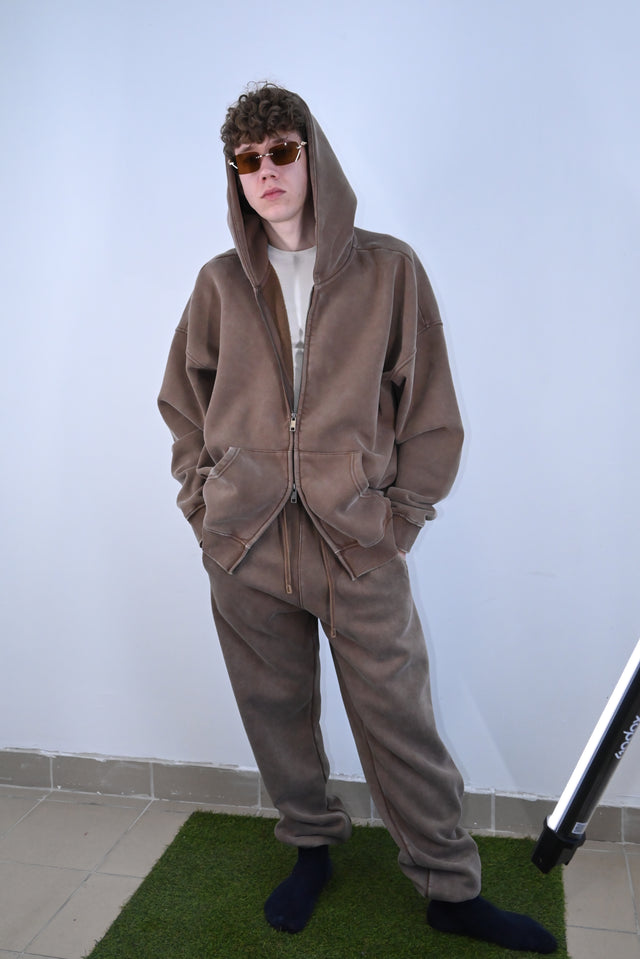 ZY LIMITED Brown SET (ULTRA OVERSIZE) no logo