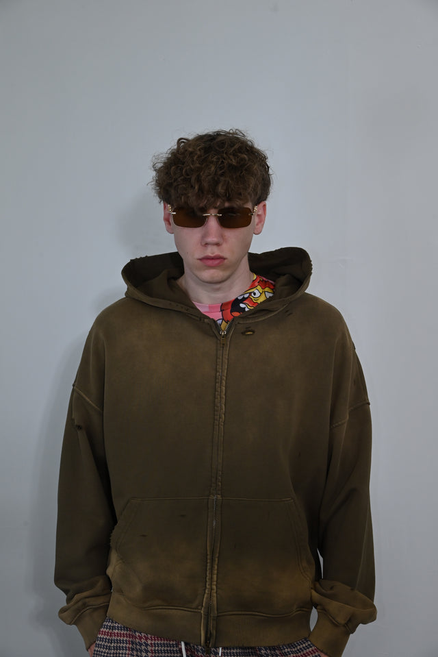 GETZYAGA HOODIE BROWN-GREEN