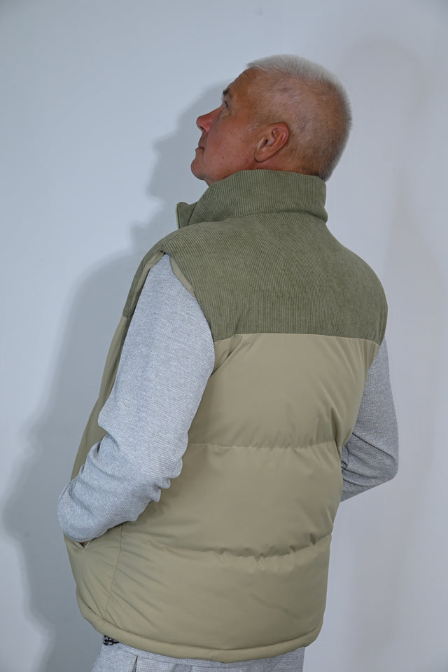 ZY UNISEKSA VESTE PREMIUM STILĀ, Gaiši olīvzaļā