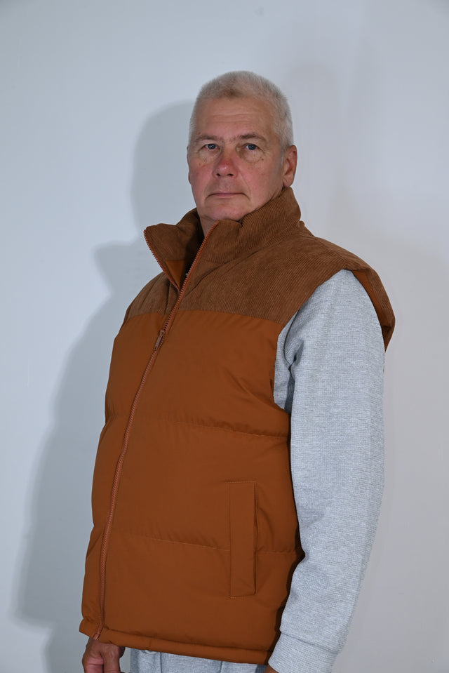 ZY UNISEKSA VESTE PREMIUM STILĀ, Karamelbrūnā