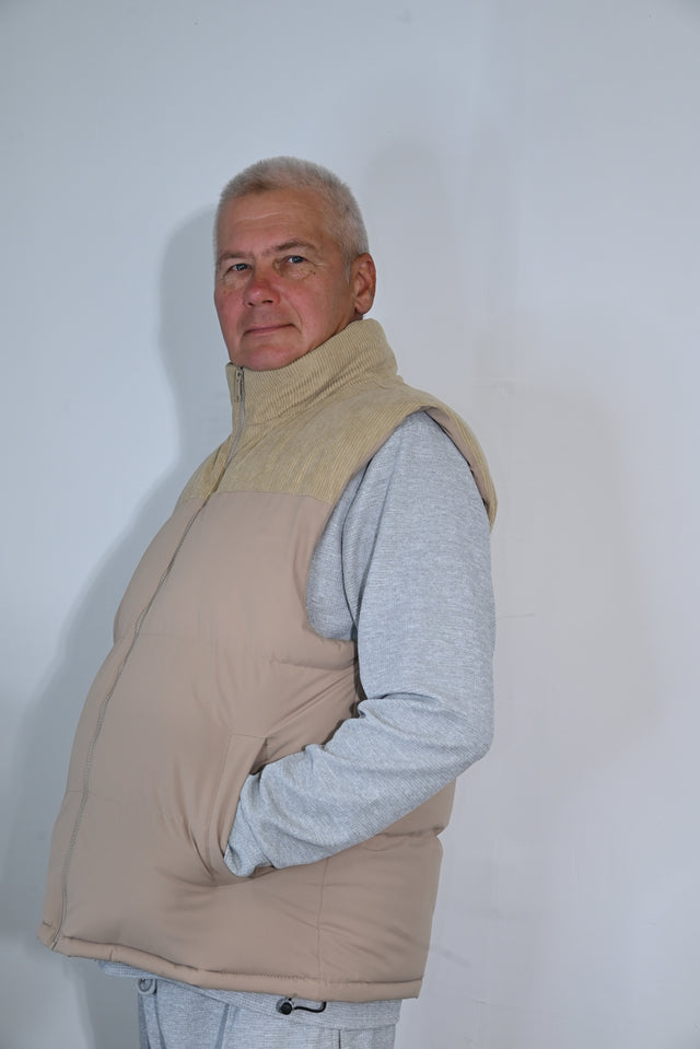 ZY UNISEKSA VESTE PREMIUM STILĀ, Maigi bēšā