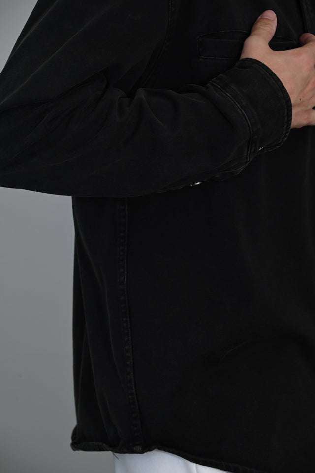 ZY Kokvilnas unisex apmetnis premium klasē, melnā krāsā
