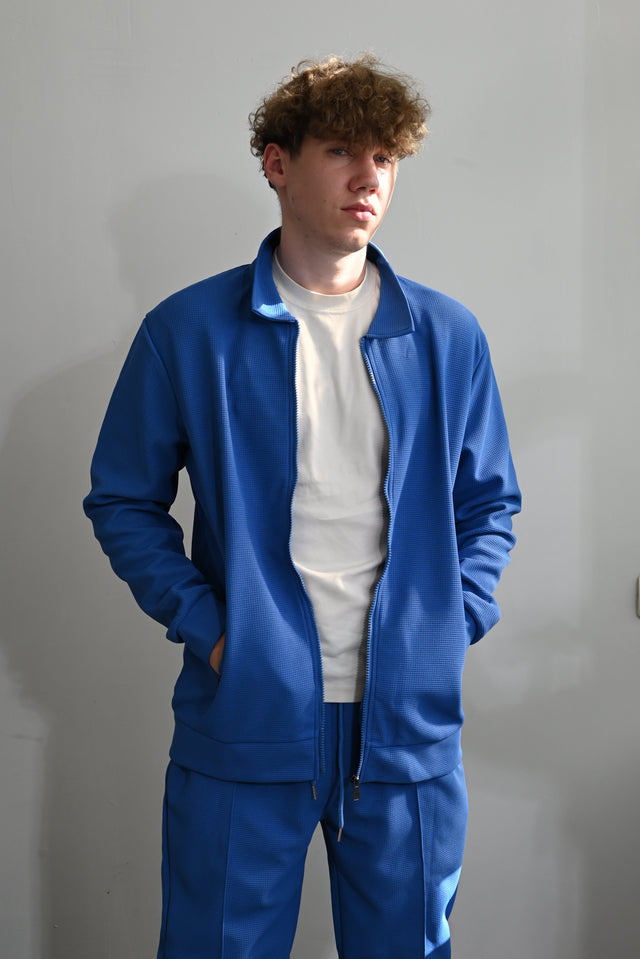 ZY Unisex vasaras old money komplekts, spoži zilā krāsā