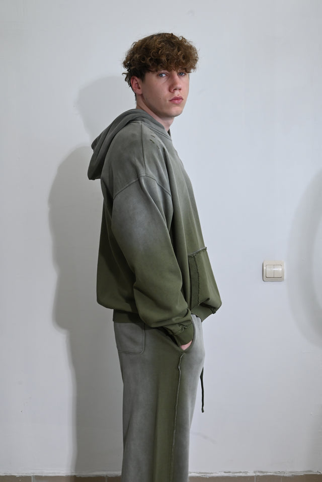 ZY Unisex ekskluzīvs vasaras komplekts dizaina izbalējušajā stilā, zaļā krāsā