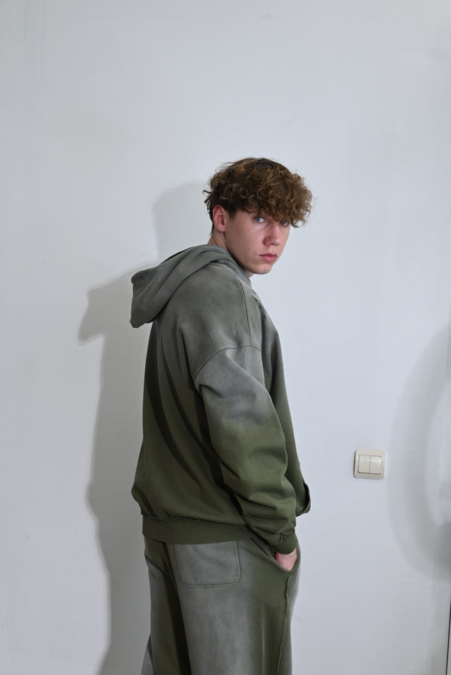 ZY Unisex ekskluzīvs vasaras komplekts dizaina izbalējušajā stilā, zaļā krāsā