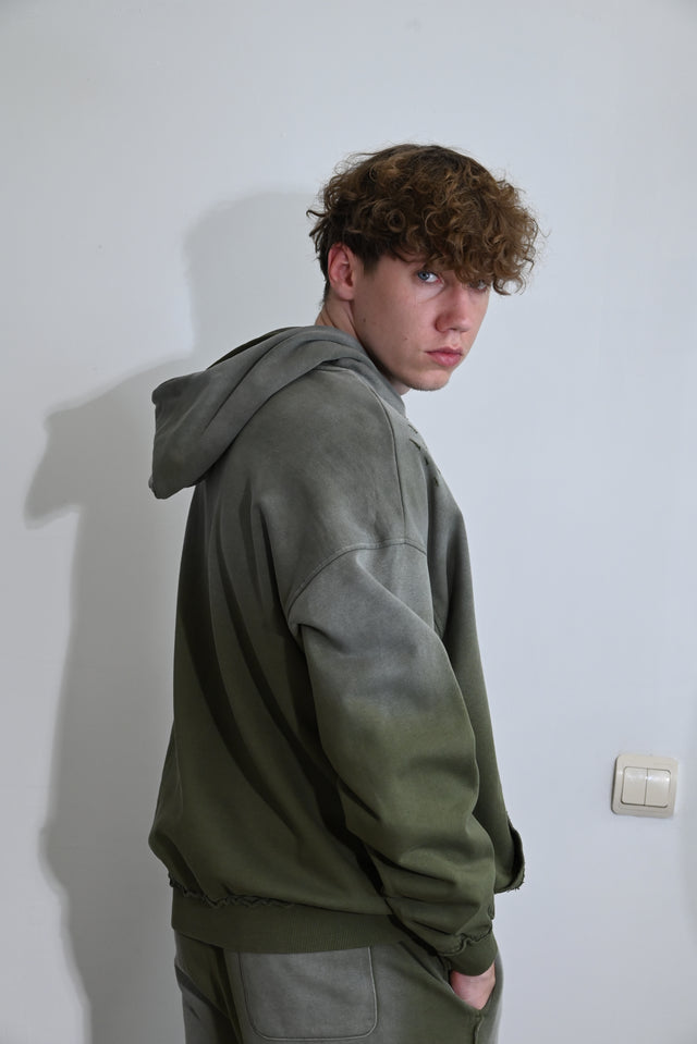 ZY Unisex ekskluzīvs vasaras komplekts dizaina izbalējušajā stilā, zaļā krāsā