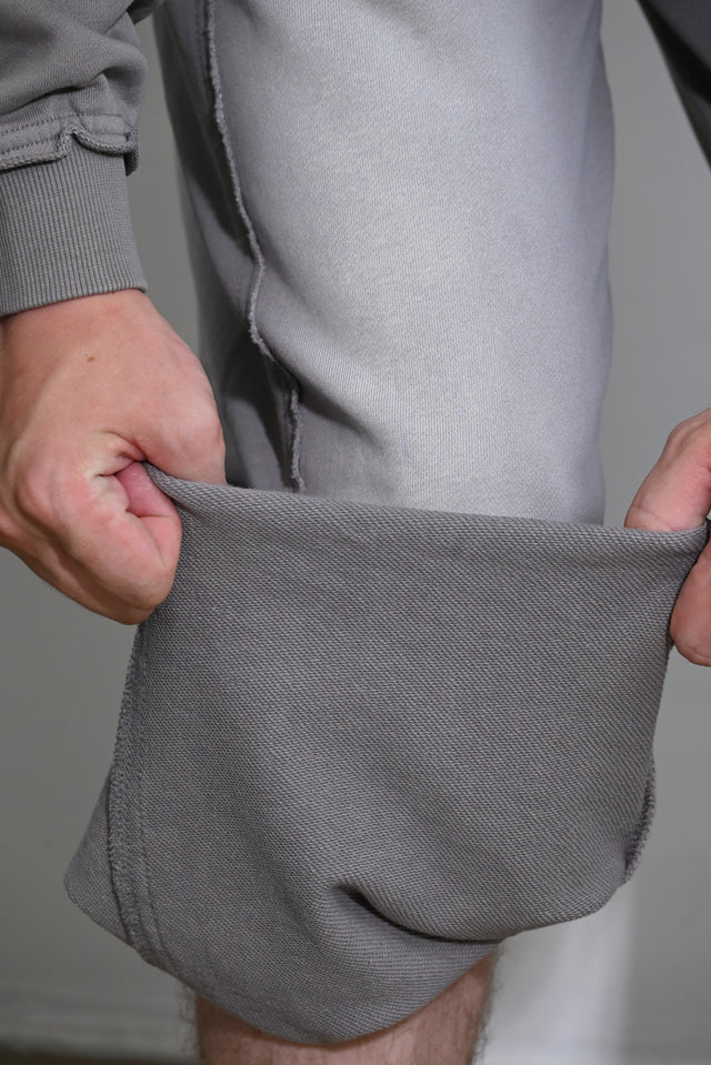ZY Unisex ekskluzīvs vasaras komplekts dizaina izbalējušajā stilā, gaiši pelēkā krāsā