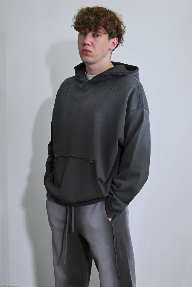 ZY Unisex ekskluzīvs vasaras komplekts dizaina izbalējušajā stilā, pusnakts pelēkā krāsā
