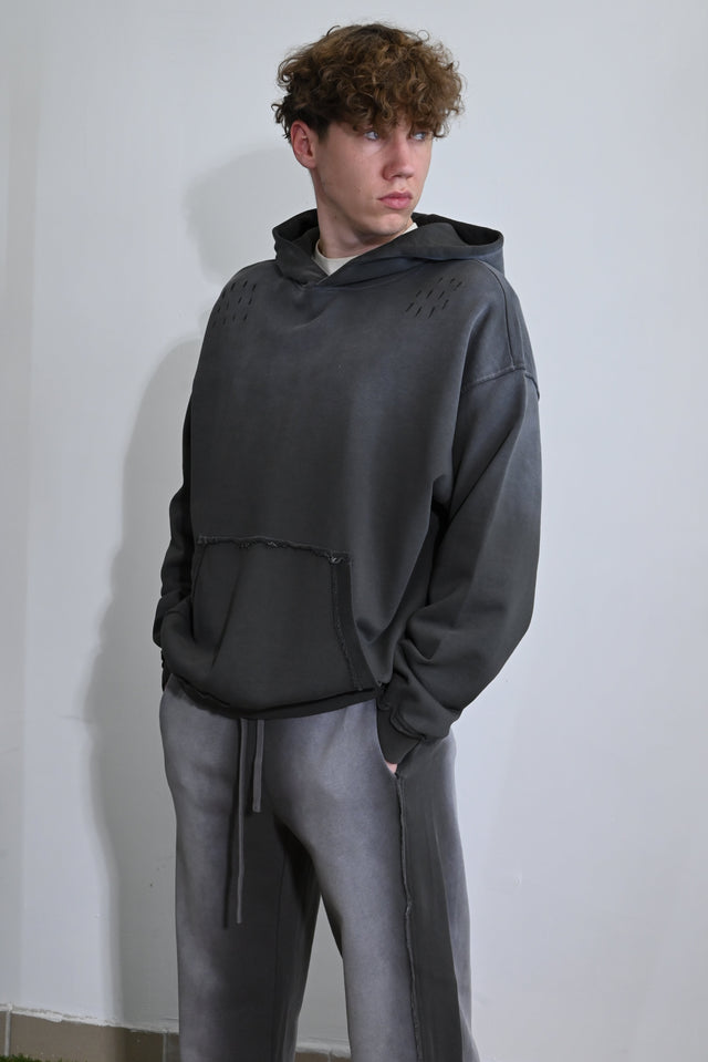 ZY Unisex ekskluzīvs vasaras komplekts dizaina izbalējušajā stilā, pusnakts pelēkā krāsā