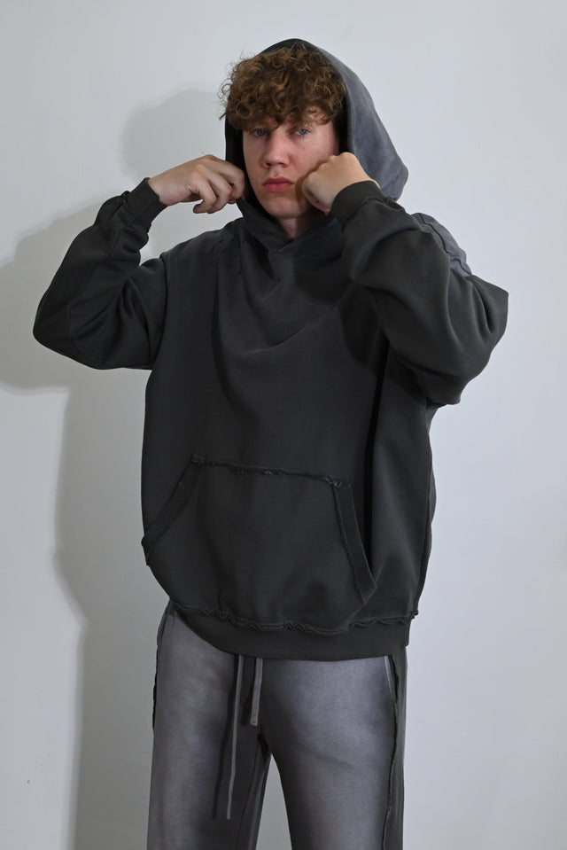ZY Unisex ekskluzīvs vasaras komplekts dizaina izbalējušajā stilā, pusnakts pelēkā krāsā