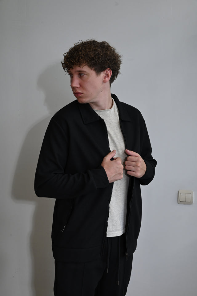 ZY Unisex vasaras old money komplekts, melna krāsā