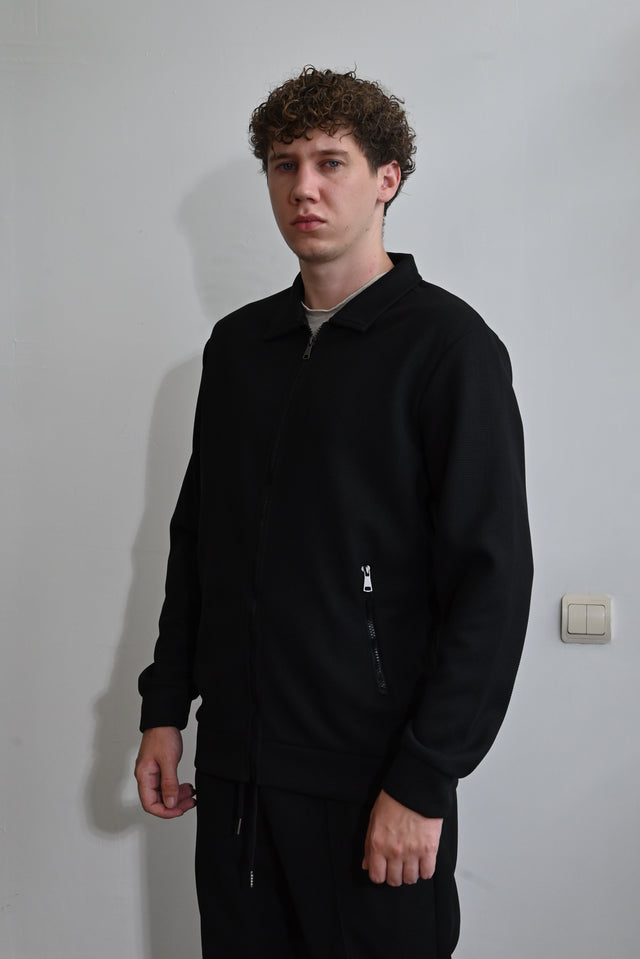 ZY Unisex vasaras old money komplekts, melna krāsā