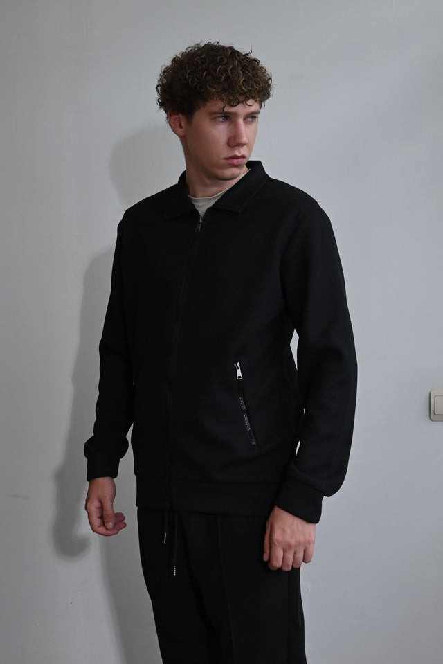 ZY Unisex vasaras old money komplekts, melna krāsā