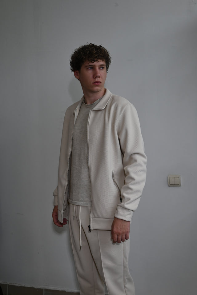 ZY Unisex vasaras old money komplekts, bēša krāsā