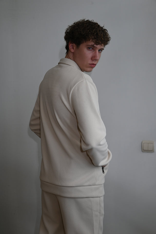 ZY Unisex vasaras old money komplekts, bēša krāsā