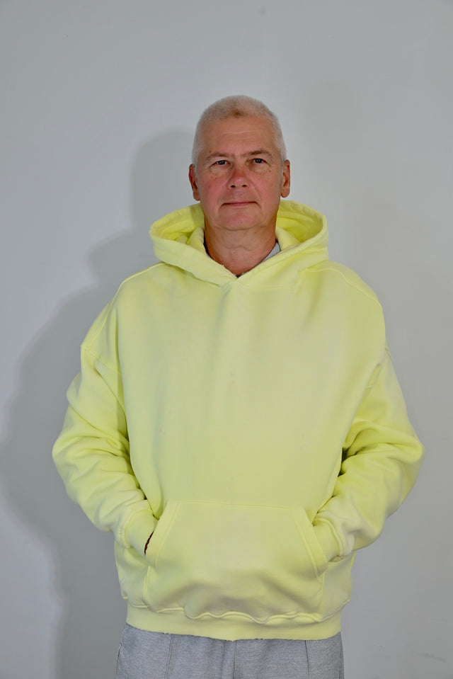 ZY Ekskluzīvs Unisex džemperis premium sastāvā, citrondzeltenā krāsā, dizainera stilā