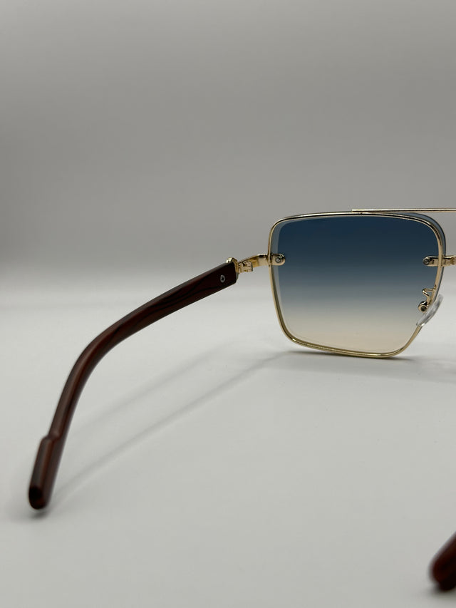 ZY WOOD GRADIENT LAKE BLUE